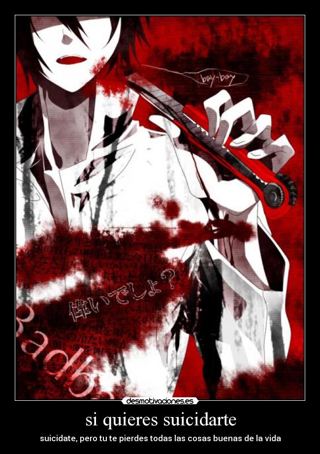 si quieres suicidarte -