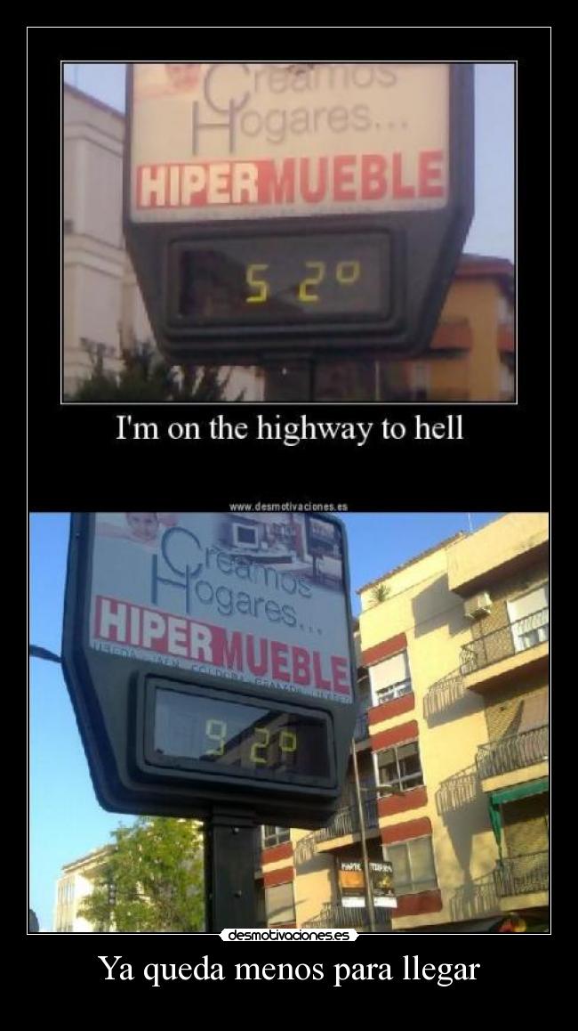 Ya queda menos para llegar -