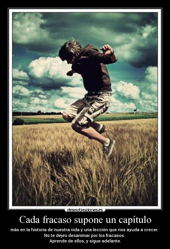 carteles cada fracaso desmotivaciones