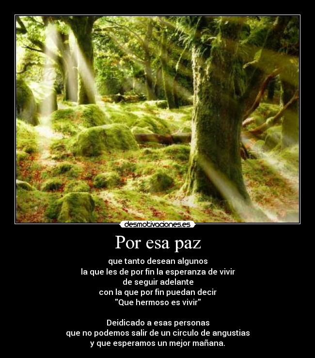 Por esa paz -