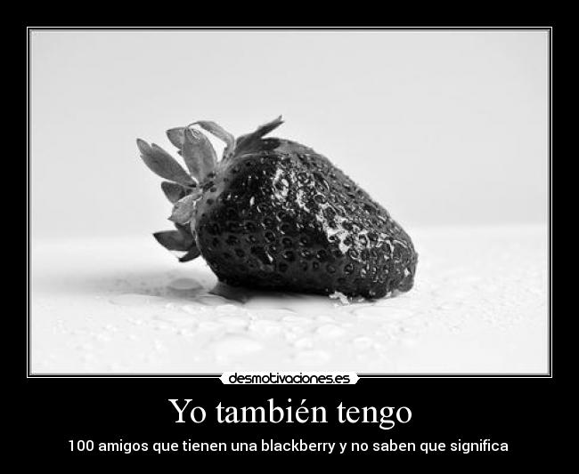 Yo también tengo - 100 amigos que tienen una blackberry y no saben que significa