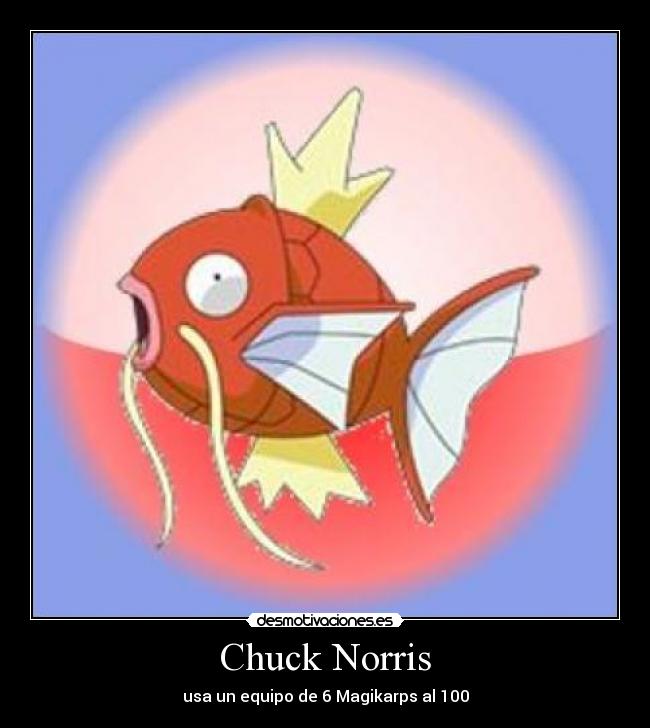 Chuck Norris - usa un equipo de 6 Magikarps al 100