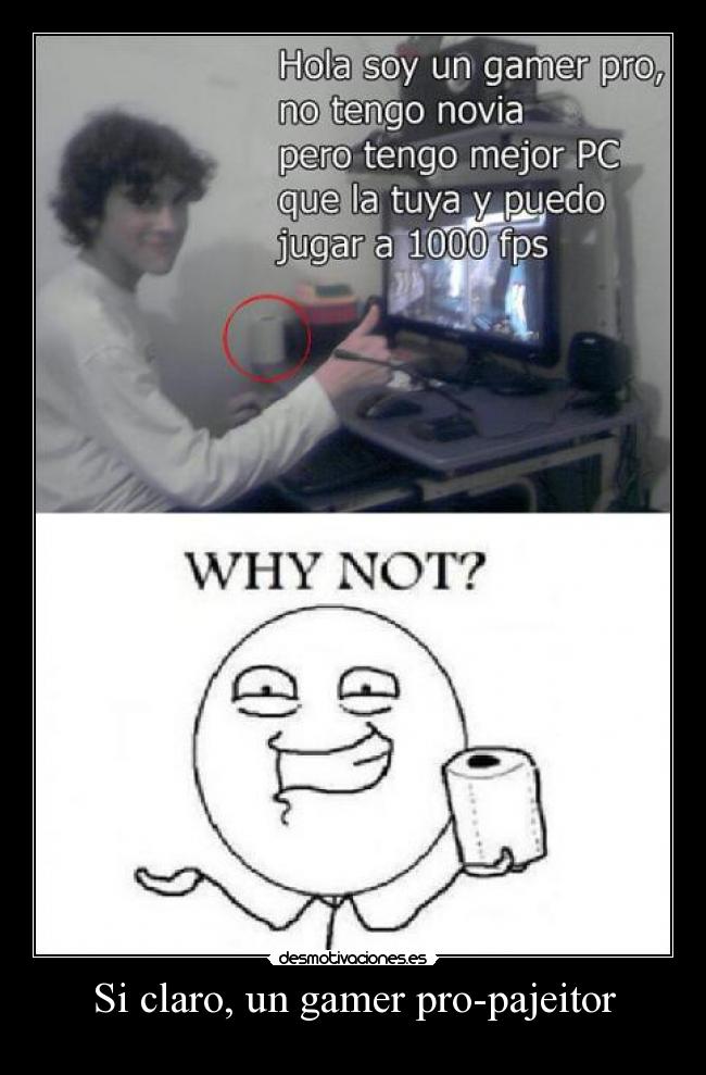 Si claro, un gamer pro-pajeitor -