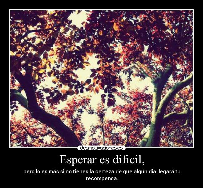 Esperar es dificil, - 