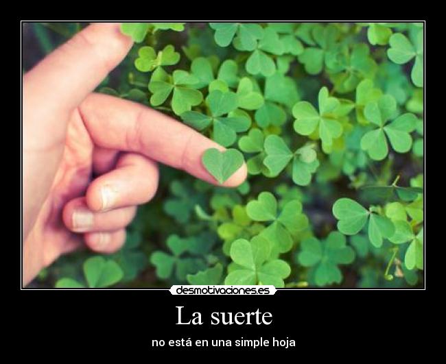 carteles suerte trebol desmotivaciones