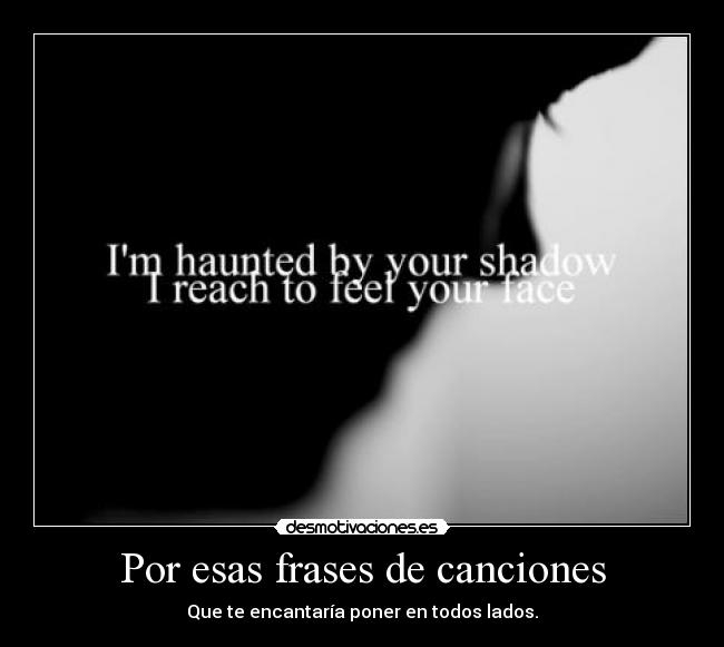 Por esas frases de canciones - Que te encantaría poner en todos lados.