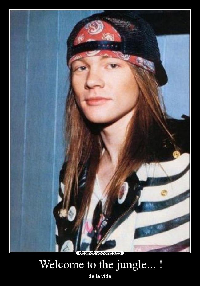 carteles dura vida sufrir axl rose guns jungle jungla desmotivaciones