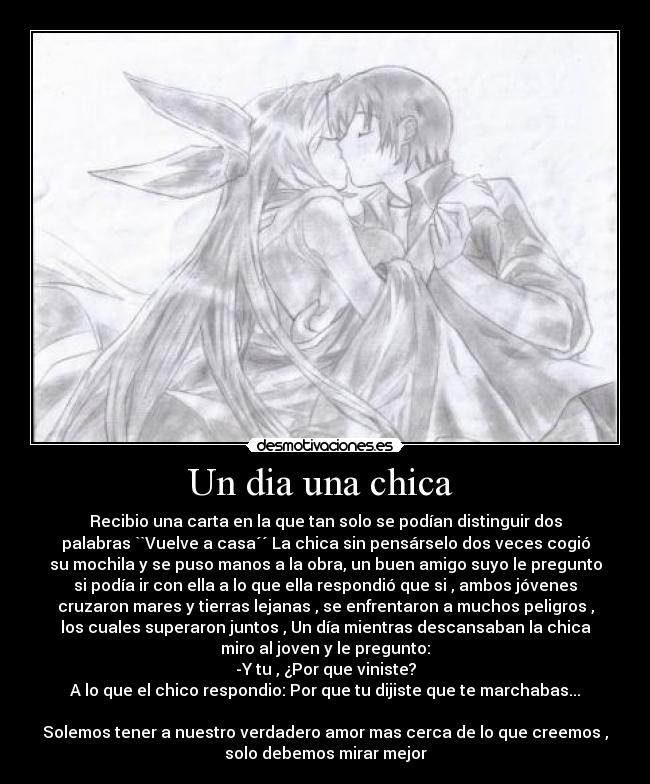 Un dia una chica  - 