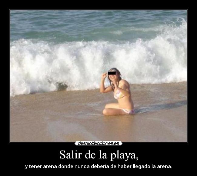 Salir de la playa, -