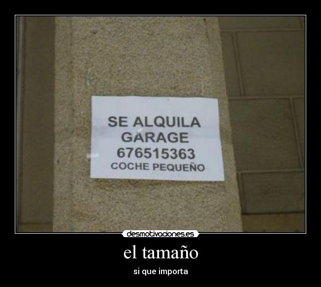 el tamaño -