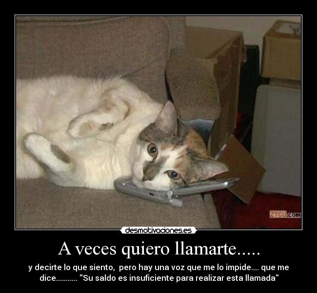 A veces quiero llamarte..... -