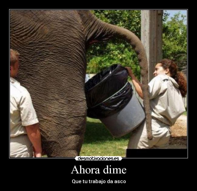 Ahora dime - Que tu trabajo da asco