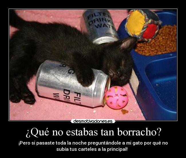 ¿Qué no estabas tan borracho? -