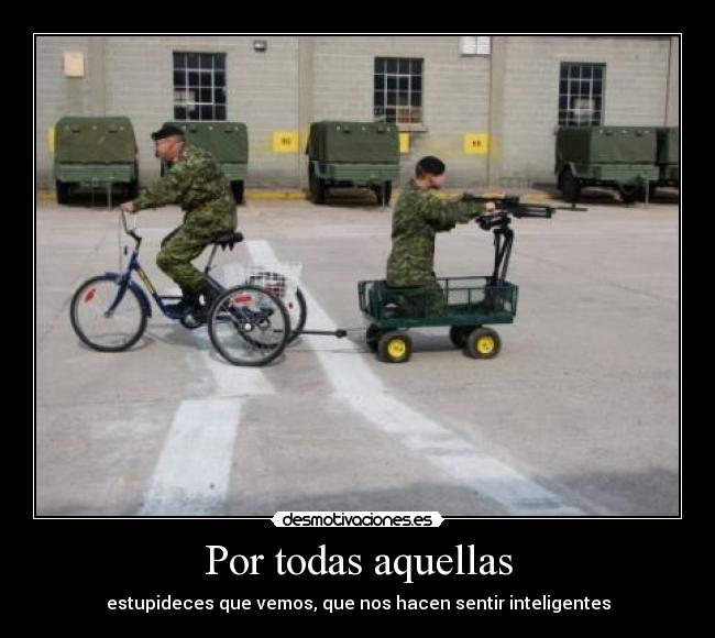 Por todas aquellas - estupideces que vemos, que nos hacen sentir inteligentes