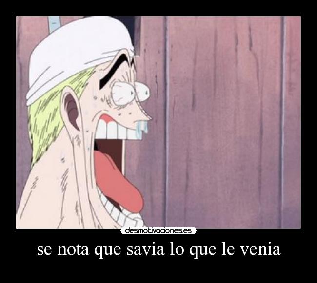 se nota que savia lo que le venia - 