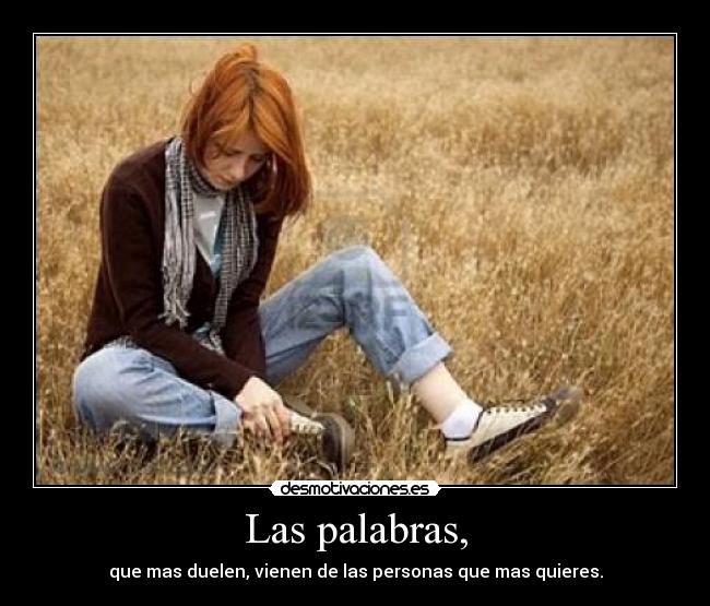 Las palabras, - 