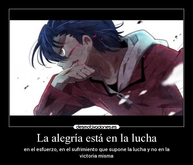 La alegría está en la lucha -