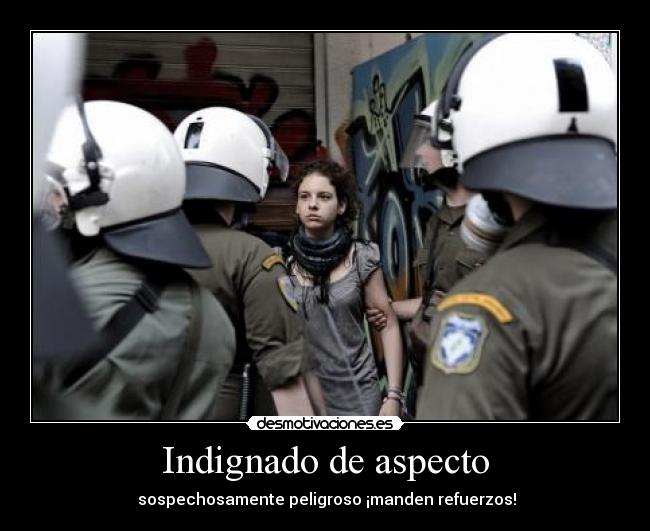 Indignado de aspecto -