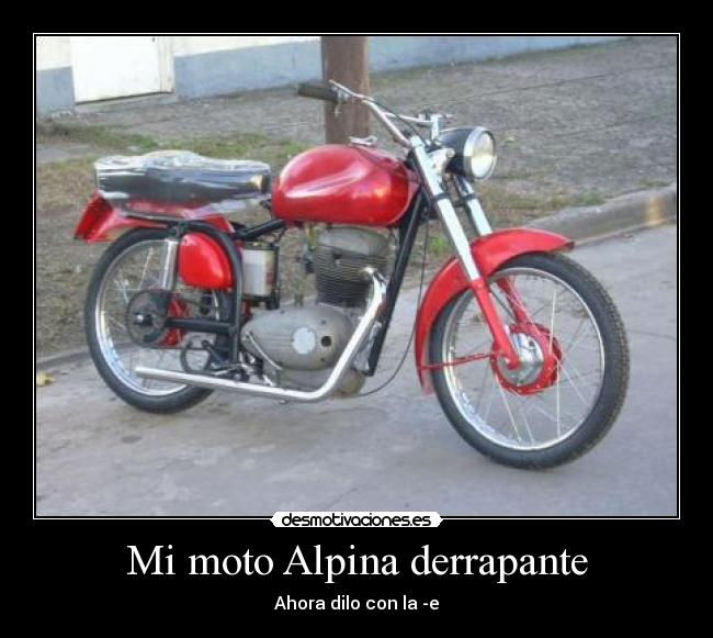 Mi moto Alpina derrapante -