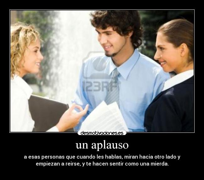 un aplauso -