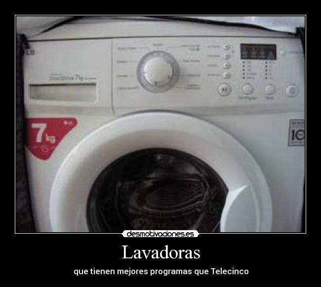 Lavadoras - que tienen mejores programas que Telecinco