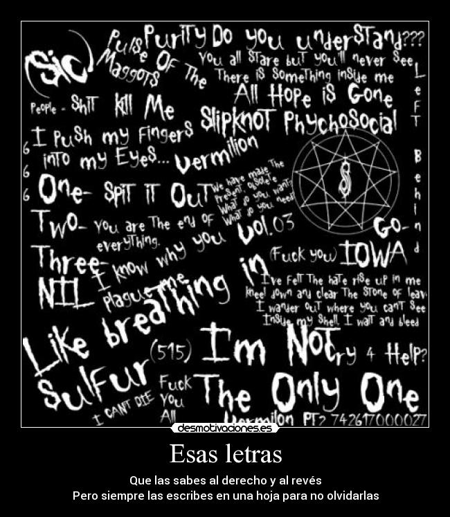 Esas letras - 