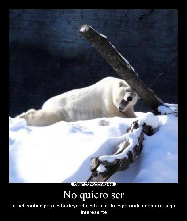 No quiero ser -