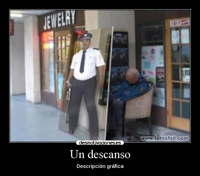 Un descanso - Descripción gráfica