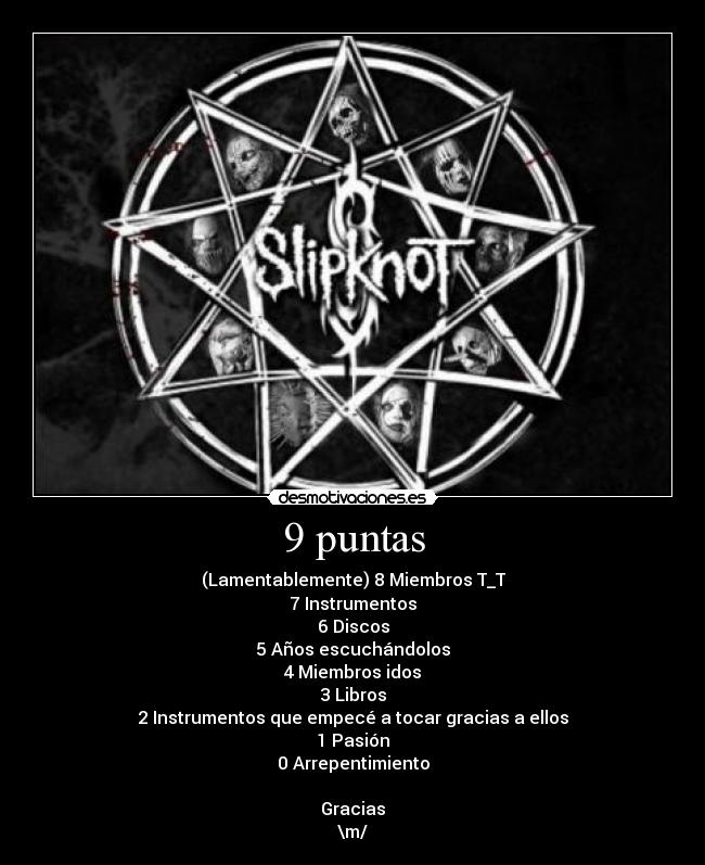 9 puntas -