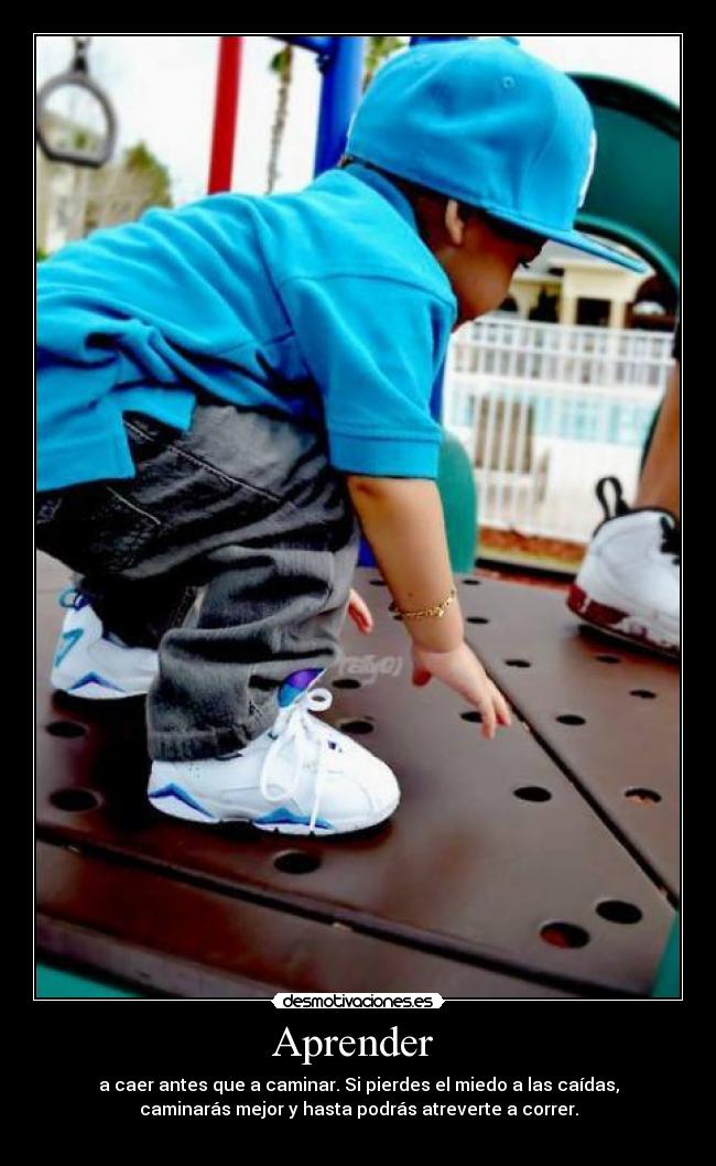 carteles aprender caminar correr desmotivaciones