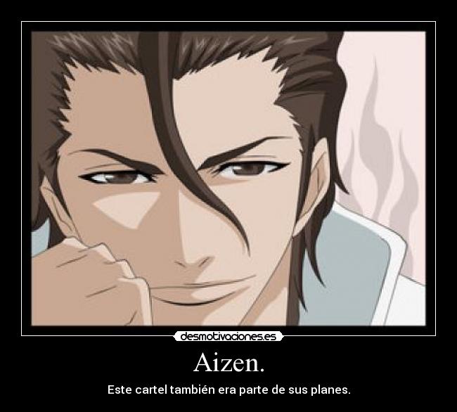 Aizen. - Este cartel también era parte de sus planes.