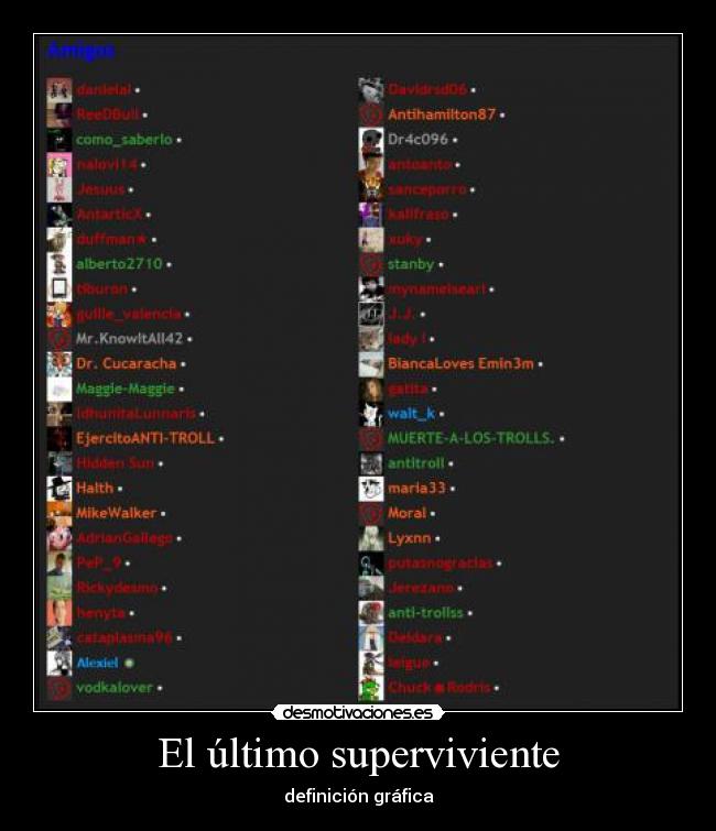 carteles ultimo superviviente alexiel azul walt_k desmotivaciones