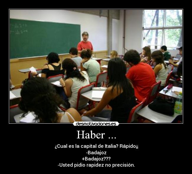 Haber ... -