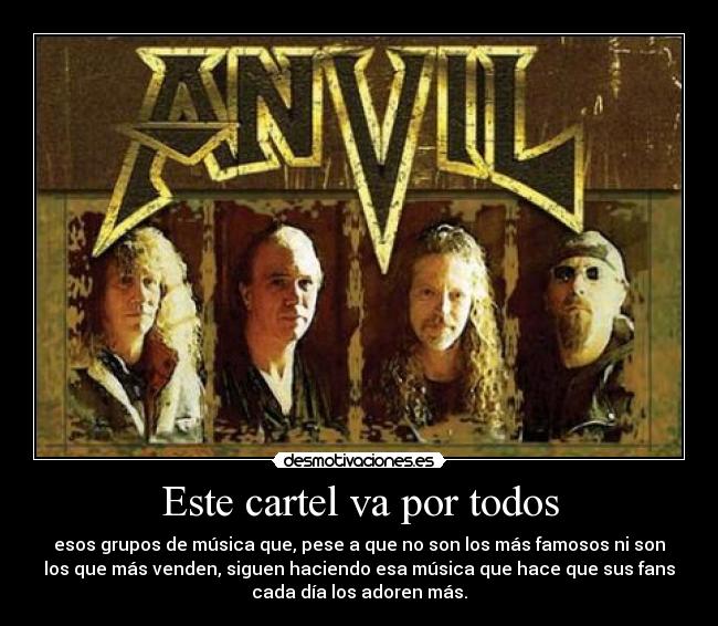 carteles anvil heavy metal musica fans desmotivaciones