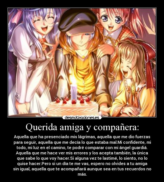 carteles querida amiga companera desmotivaciones