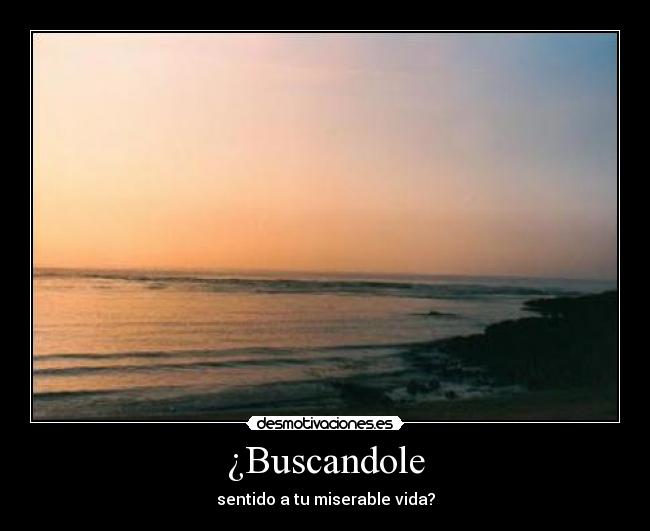 ¿Buscandole - sentido a tu miserable vida?