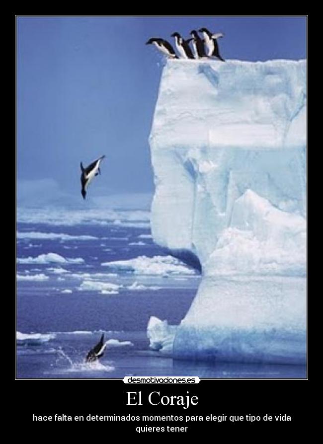 El Coraje - hace falta en determinados momentos para elegir que tipo de vida quieres tener