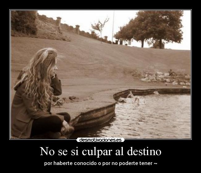 No se si culpar al destino - 