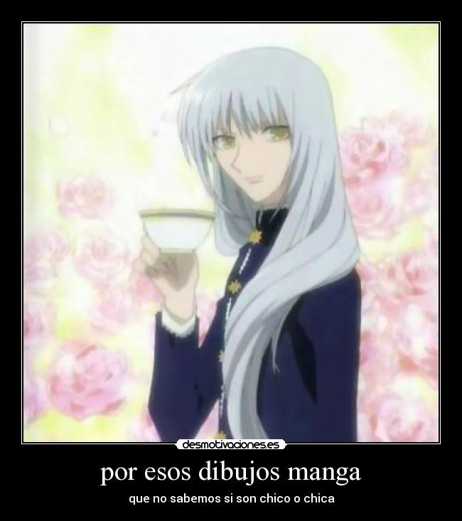 por esos dibujos manga - que no sabemos si son chico o chica