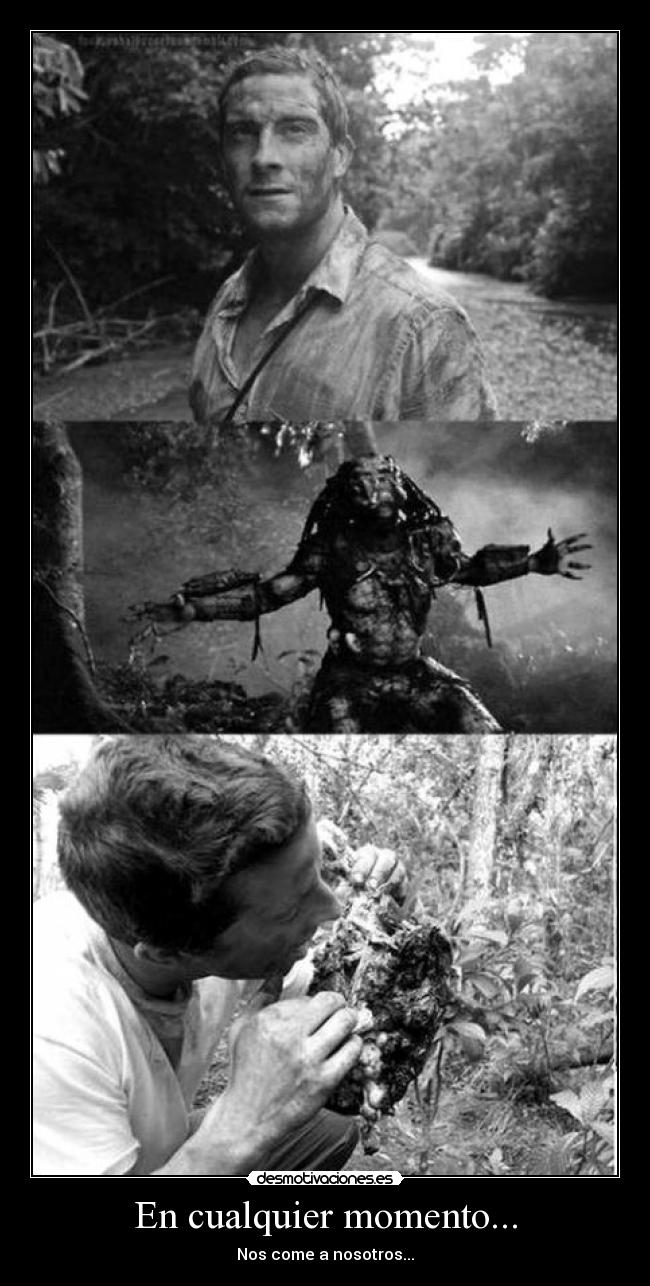 En cualquier momento... - Nos come a nosotros...