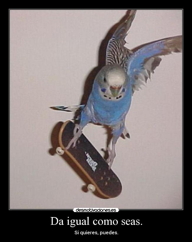 Da igual como seas. -