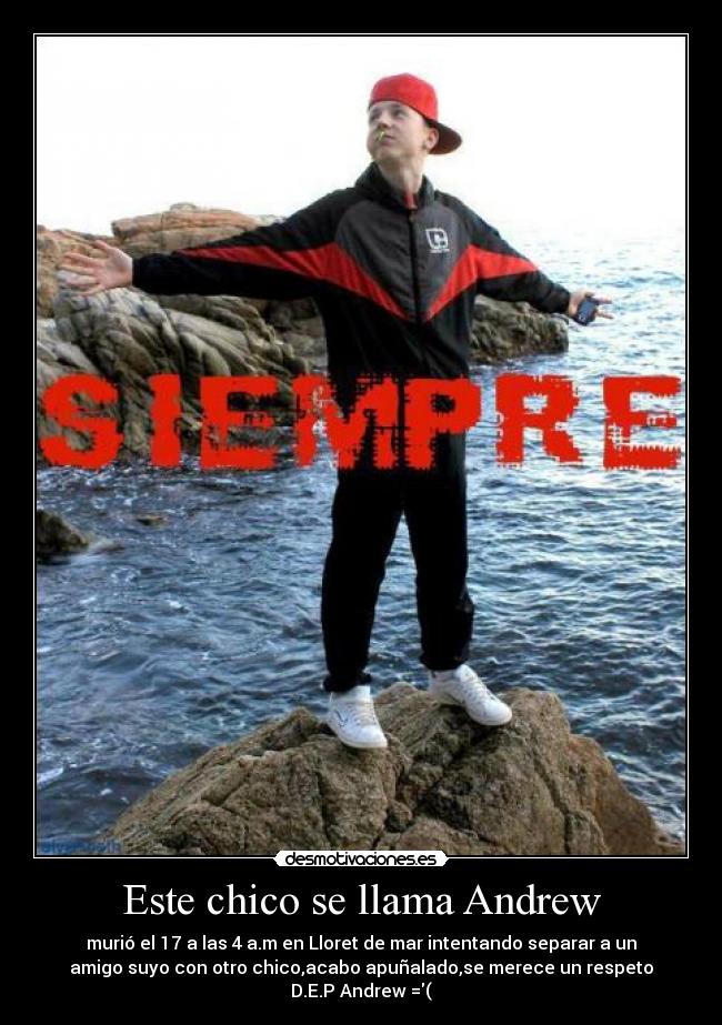 Este chico se llama Andrew -