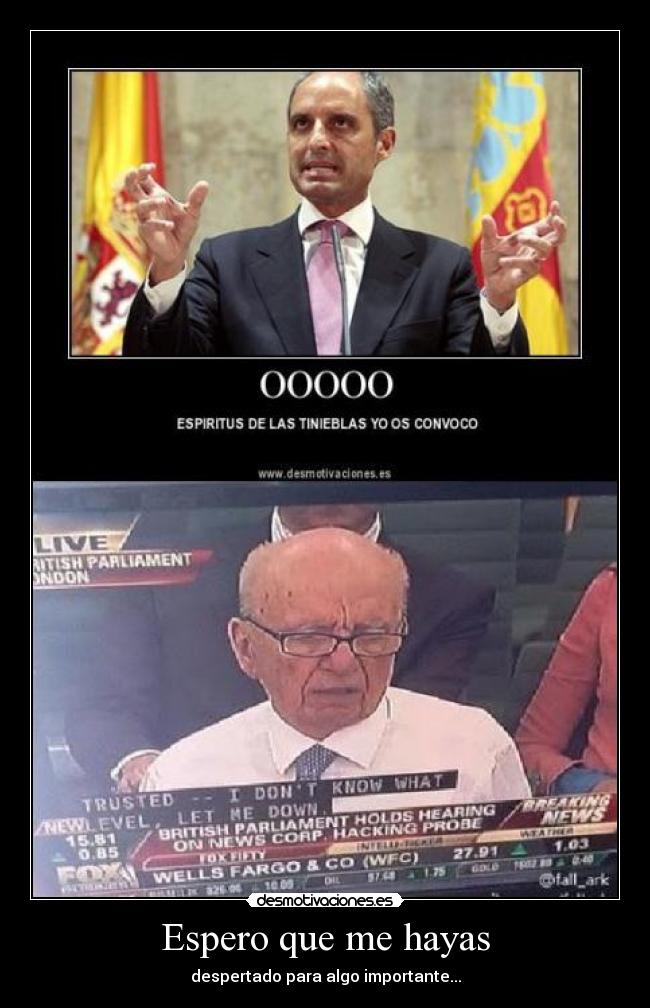 Espero que me hayas -