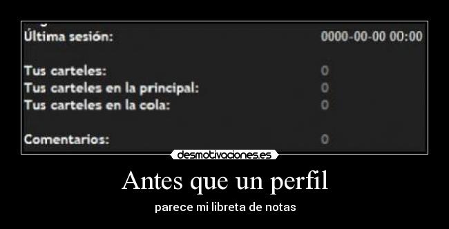 Antes que un perfil - 