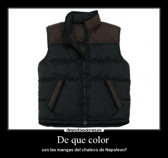 carteles chaleco napoleon desmotivaciones