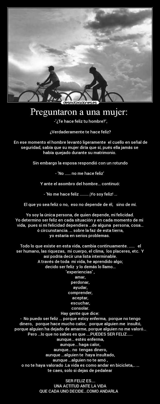 carteles mujer pregunta una mujer desmotivaciones