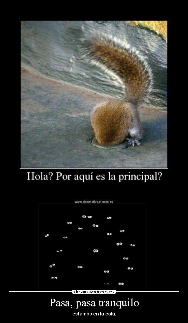 Pasa, pasa tranquilo -