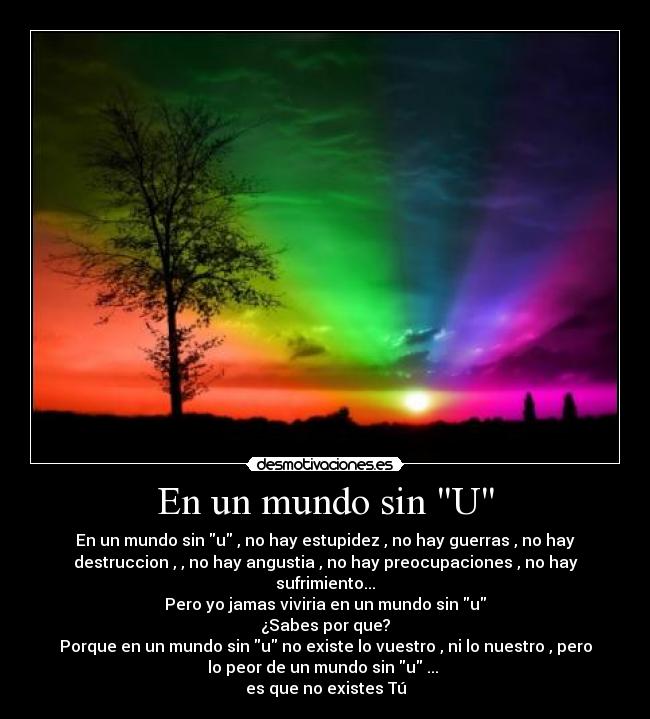 En un mundo sin U -