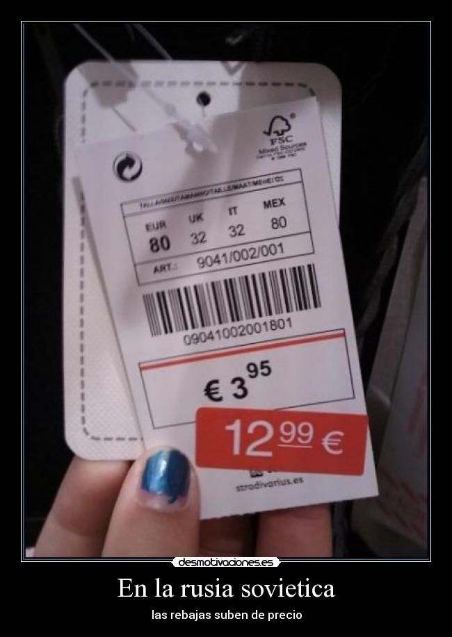 En la rusia sovietica - las rebajas suben de precio