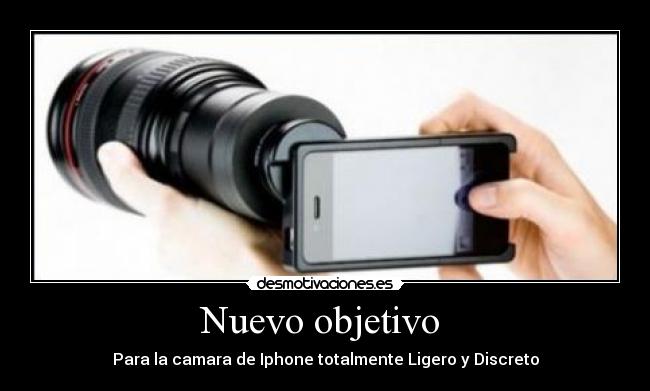 Nuevo objetivo  - Para la camara de Iphone totalmente Ligero y Discreto